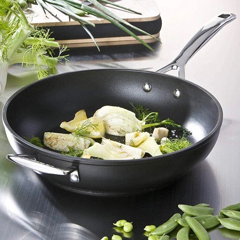 26 Cm Le Creuset Padella Alta In Alluminio Antiaderente Con Manico E Maniglia