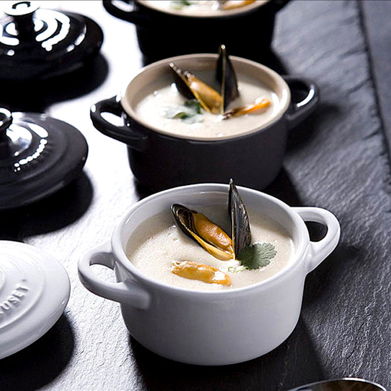 10 Cm Le Creuset Mini Cocotte Casseruola Rotonda In Gres Vetrificato