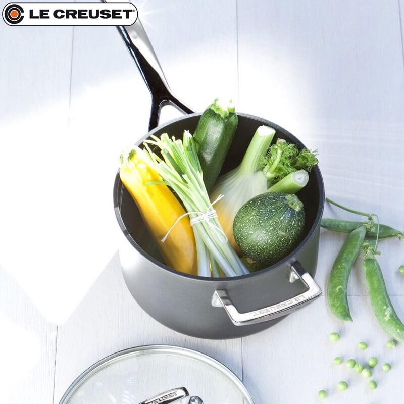 Le Creuset Les Forgees Casseruola Con Manico Antiaderente In Alluminio Con Manico E Coperchio