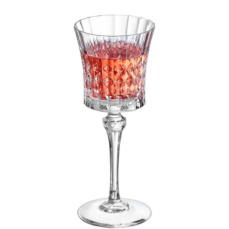 19 Cl Cristal D Arques Lady Diamond Calice Vino Bianco In Vetro Set 6 Pezzi