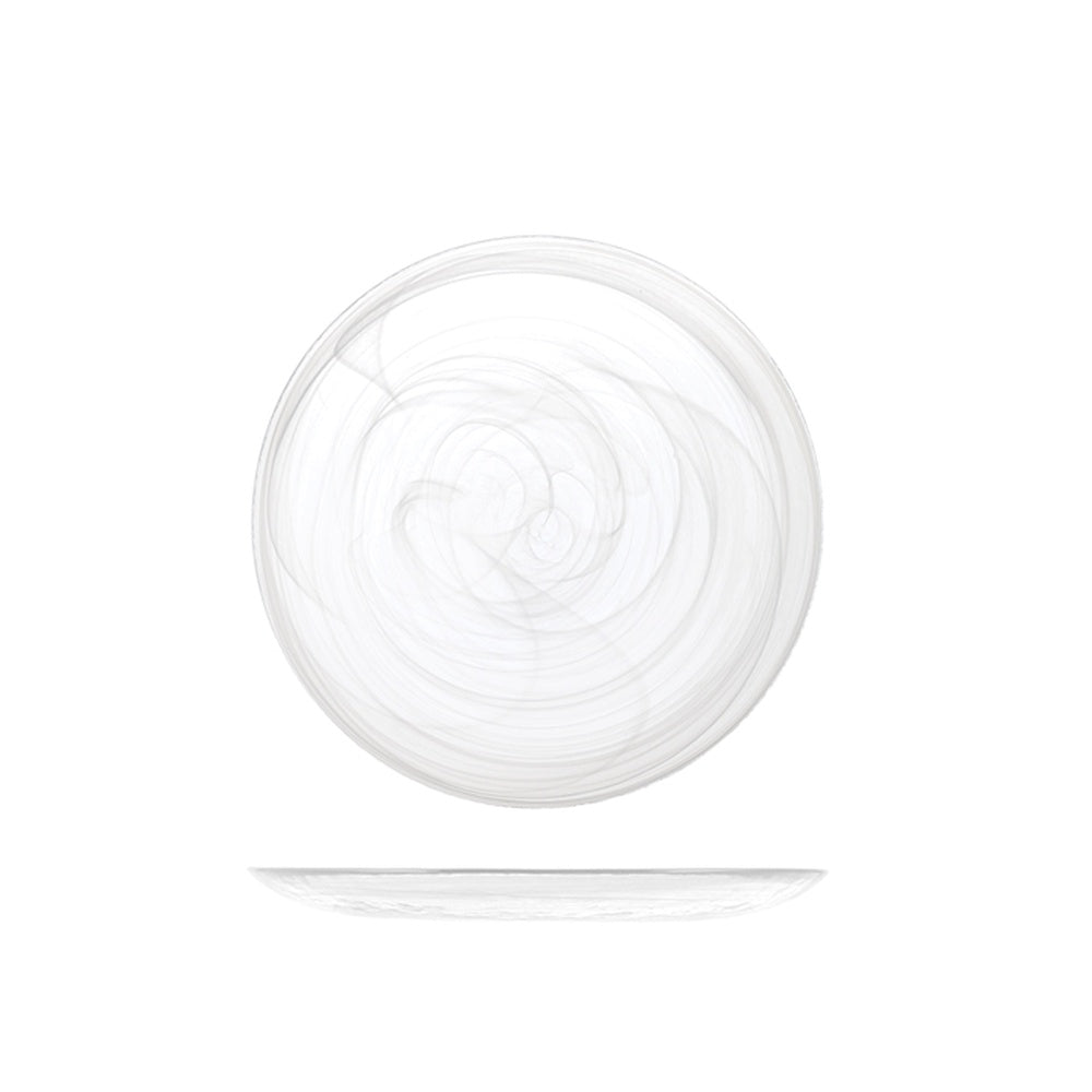 21 cm - H&H Alabastro Piatto Frutta In Vetro - Set 6 Pz