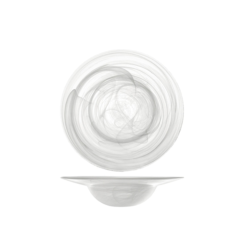 23.5 cm - H&H Alabastro Piatto Pasta In Vetro - Set 6 Pz
