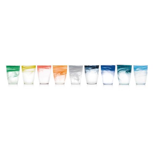 35 cl - H&H Alabastro Bicchiere Acqua In Vetro - Set 9 Pz