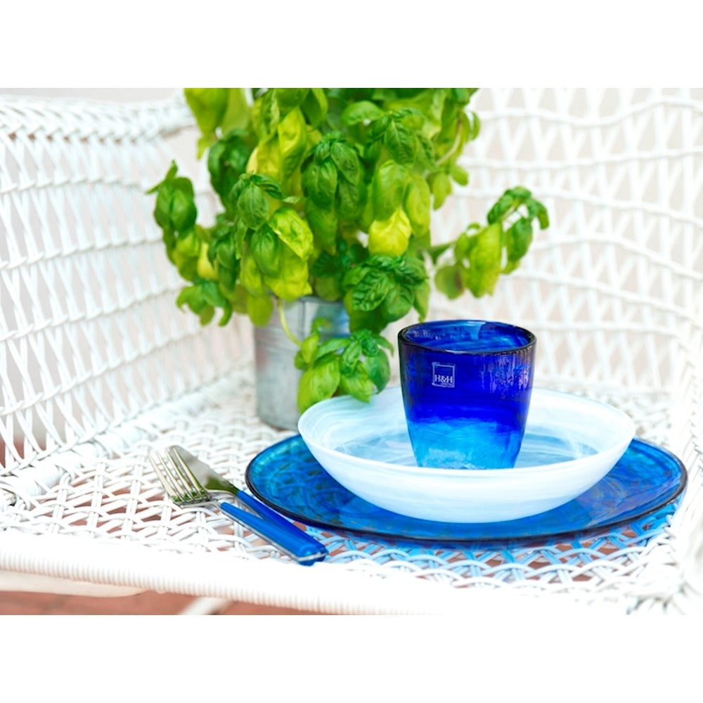 23 cl - H&H Alabastro Bicchiere Acqua In Vetro - Set 6 Pz