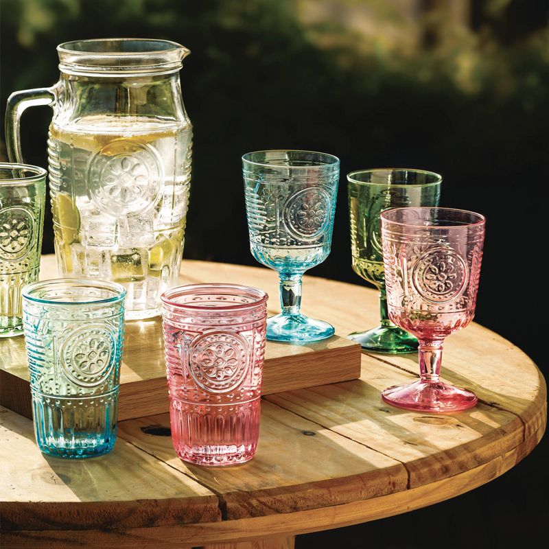 34 Cl Bormioli Rocco Romantic Bicchiere Acqua In Vetro Set 4 Pezzi