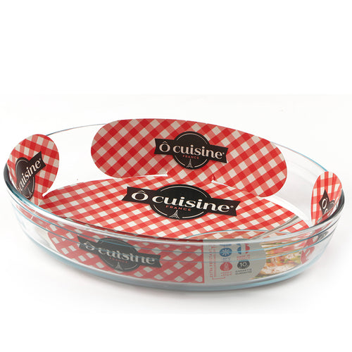 30X21 Cm Arcusine Teglia Ovale In Vetro Borosilicato