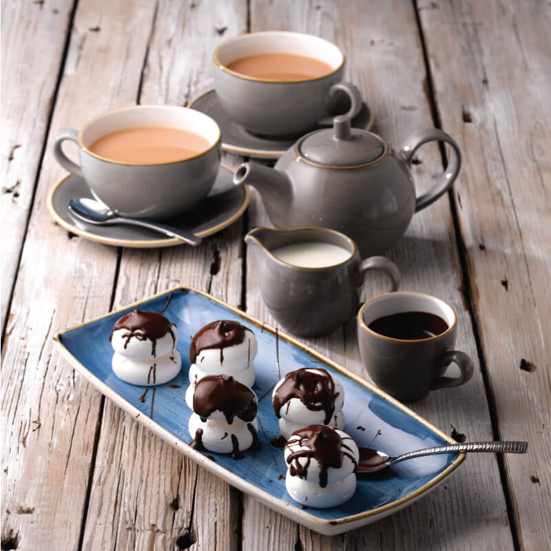 22 7 Cl Churchill Stonecast Tazza Cappuccino In Porcellana
