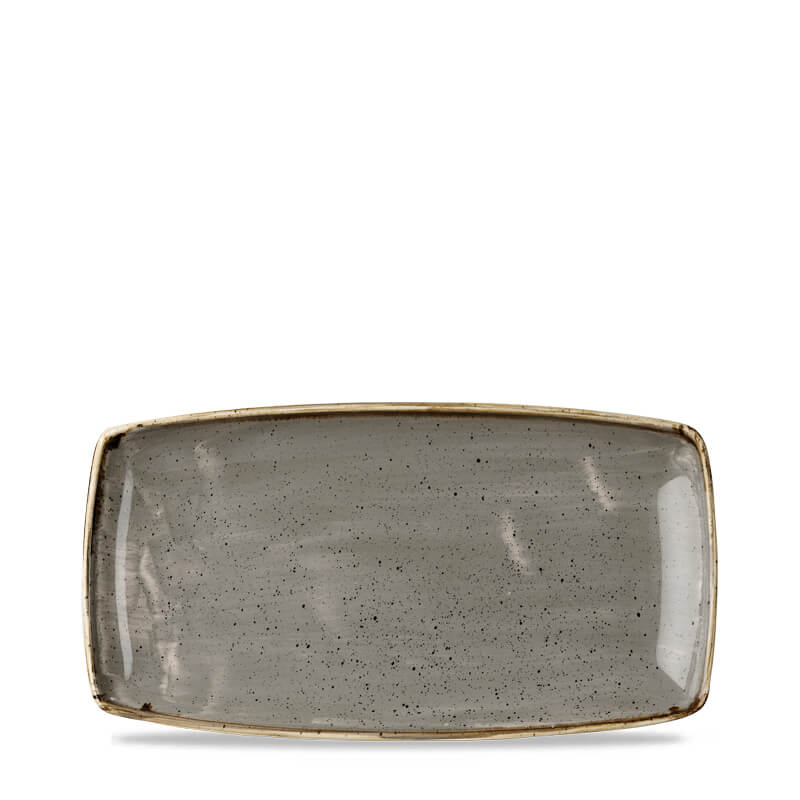 35x18.5 cm - Stonecast Rectangular Tray Plate In Vitrified Porcelain