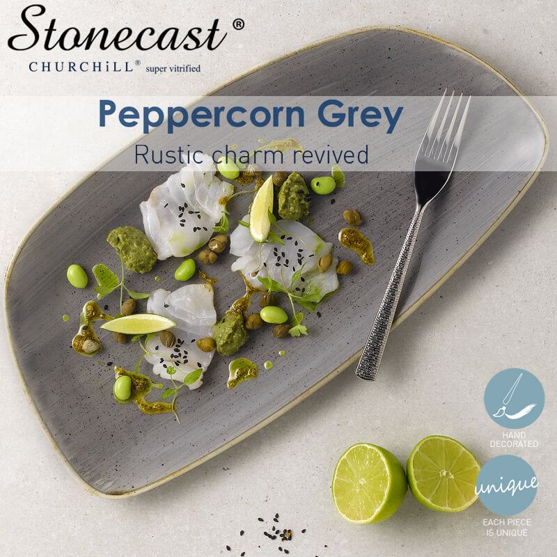 35x18.5 cm - Stonecast Rectangular Tray Plate In Vitrified Porcelain