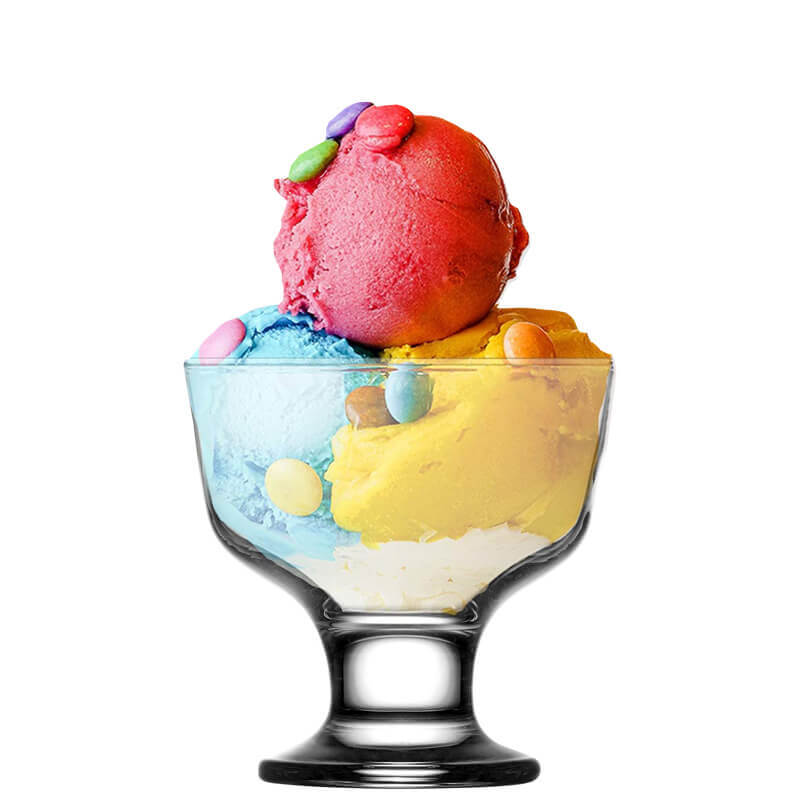 Juego De 6 Copas Para Helado De Cristal Trasparente - Capacidad 28 Cl, Diseño Moderno Y Elegante