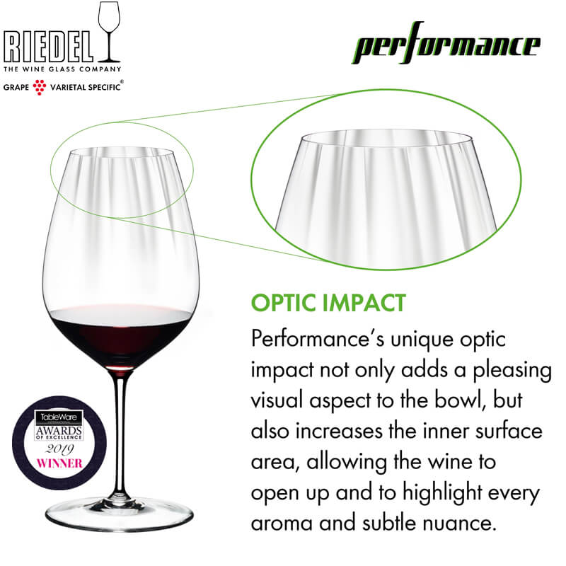 83 4 Cl Riedel Performance Calice Vino Rosso Cabernet Merlot In Vetro Set 2 Pezzi