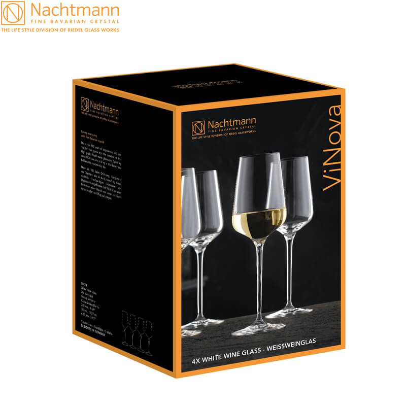 38 Cl Nachtmann Vinova Calice Vino Bianco In Vetro Set 4 Pezzi