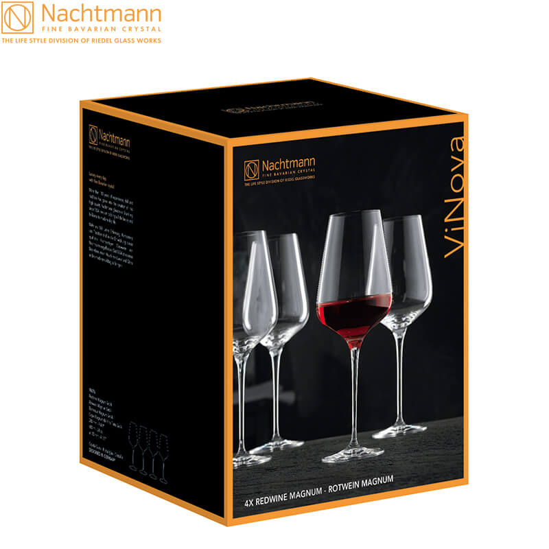 68 Cl Nachtmann Vinova Calice Vino Rosso In Vetro Set 4 Pezzi