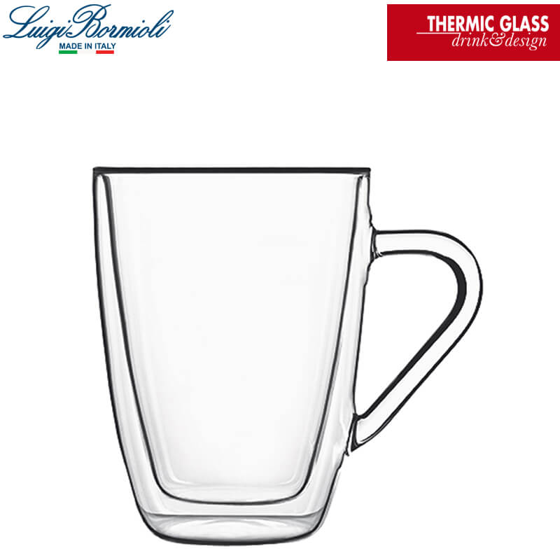 32 Cl Bormioli Luigi Thermic Glass Mug In Vetro Borosilicato