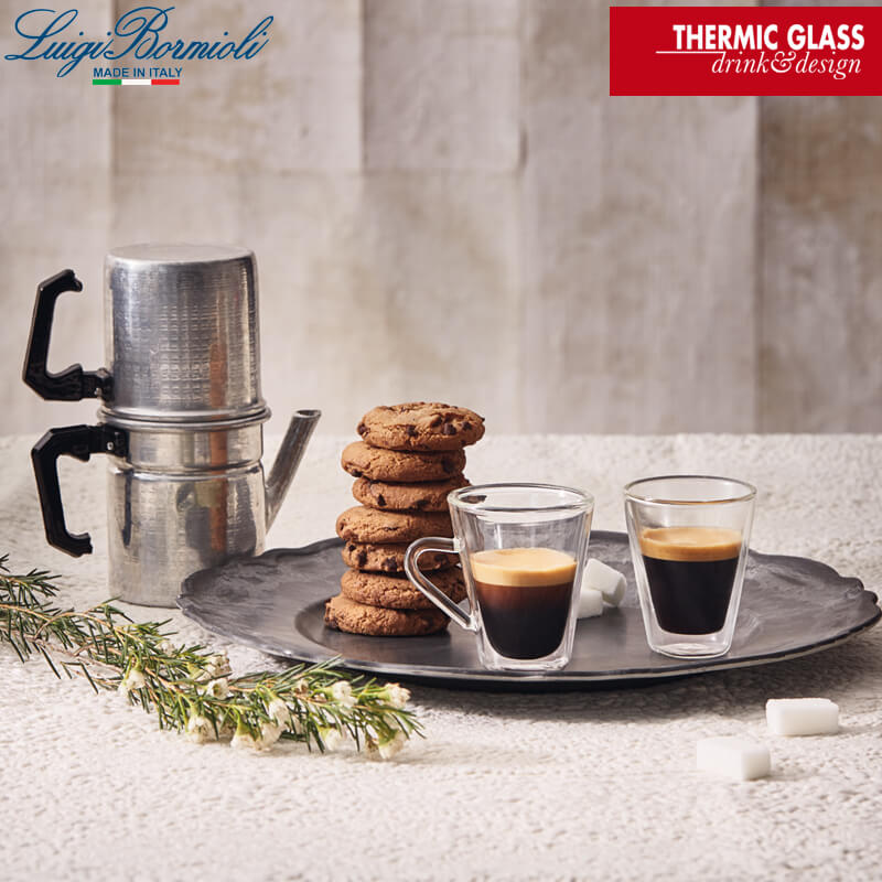 10 5 Cl Bormioli Luigi Thermic Glass Tazzina Caffe In Vetro Borosilicato Set 2 Pezzi