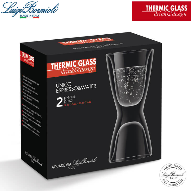 10 Cl Bormioli Luigi Thermic Glass Tazzina Caffe Jigger In Vetro Borosilicato Set 2 Pezzi