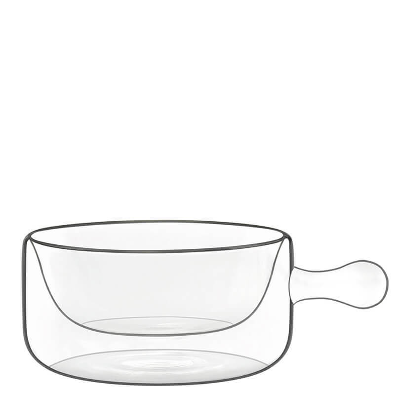 25 Cl Bormioli Luigi Thermic Glass Tegamino In Vetro Borosilicato Set 2 Pezzi