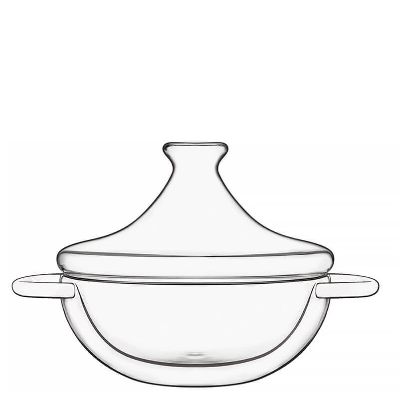 18 5 Cl Bormioli Luigi Thermic Glass Tajine In Vetro Borosilicato Set 2 Pezzi