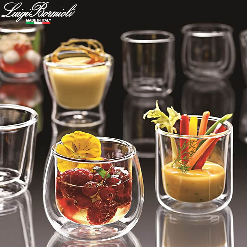 11 Cl Bormioli Luigi Thermic Glass Michelangelo Bicchierino Caffe In Vetro Borosilicato Set 2 Pezzi