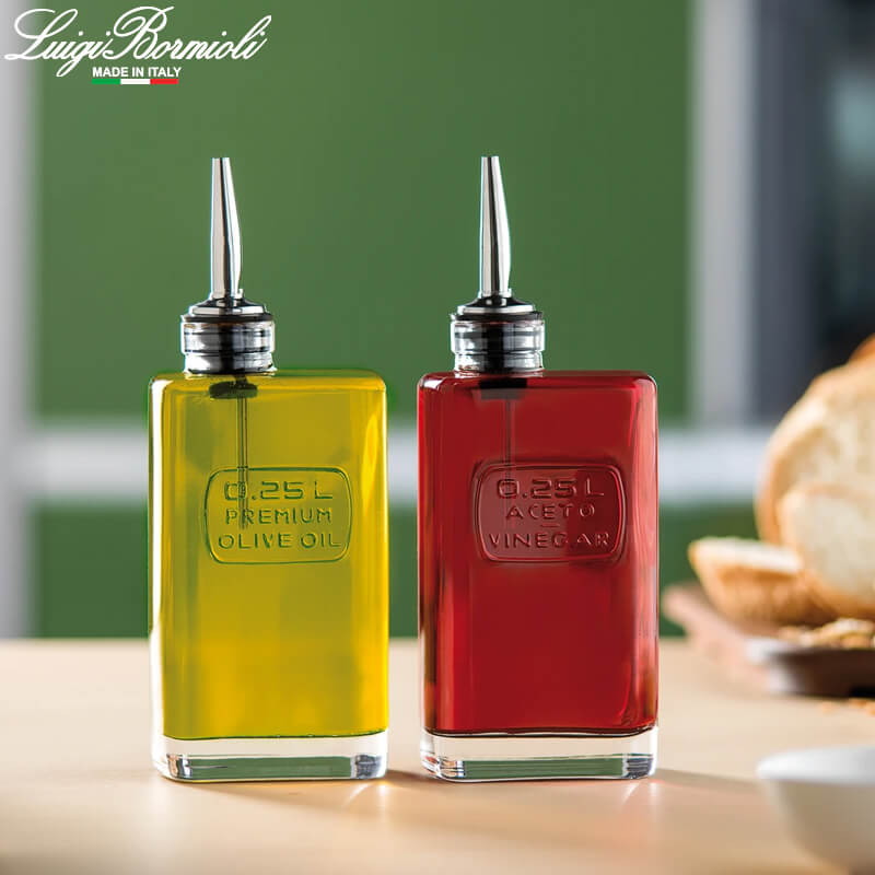 25 Cl Bormioli Luigi Optima Oliera In Vetro Con Beccuccio Versatore