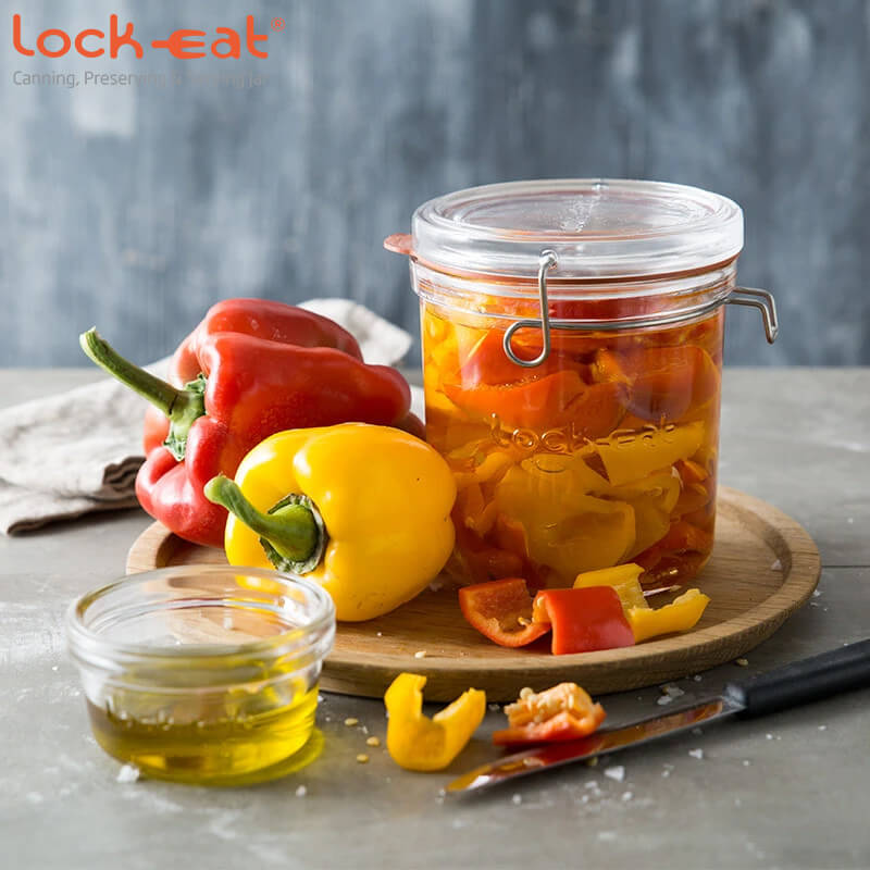 1 Litro Bormioli Luigi Lock Eat Terrina In Vetro Set 6 Pezzi