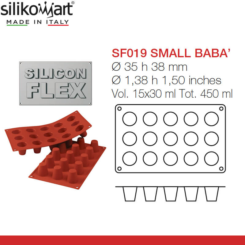 15 Forme Silikomart Classic Stampo Baba In Silicone
