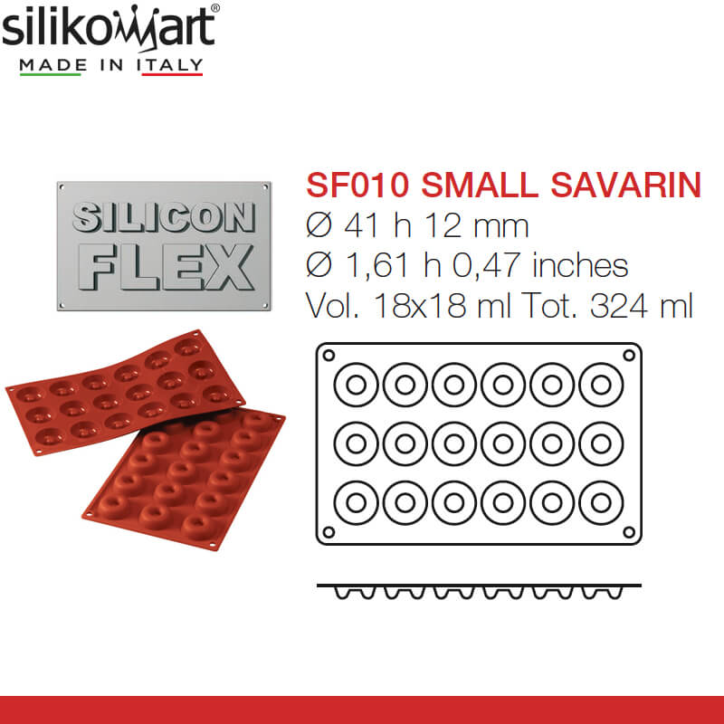 18 Forme Silikomart Classic Stampo Savarin In Silicone
