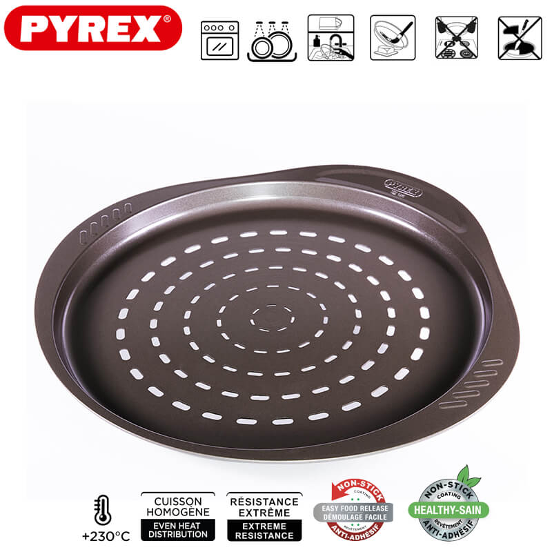 32 Cm Pyrex Asimetria Teglia Pizza Rotonda Antiaderente