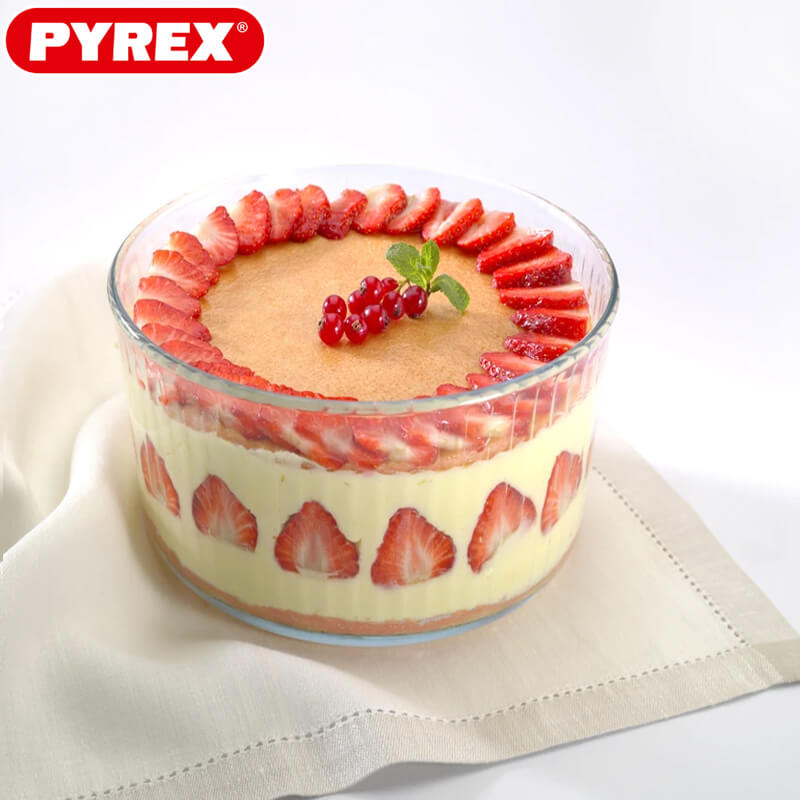 21 Cm Pyrex Bake And Enjoy Stampo Souffle Rotondo In Vetro Borosilicato