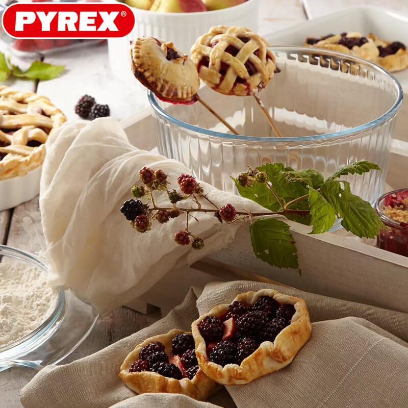 21 Cm Pyrex Bake And Enjoy Stampo Souffle Rotondo In Vetro Borosilicato