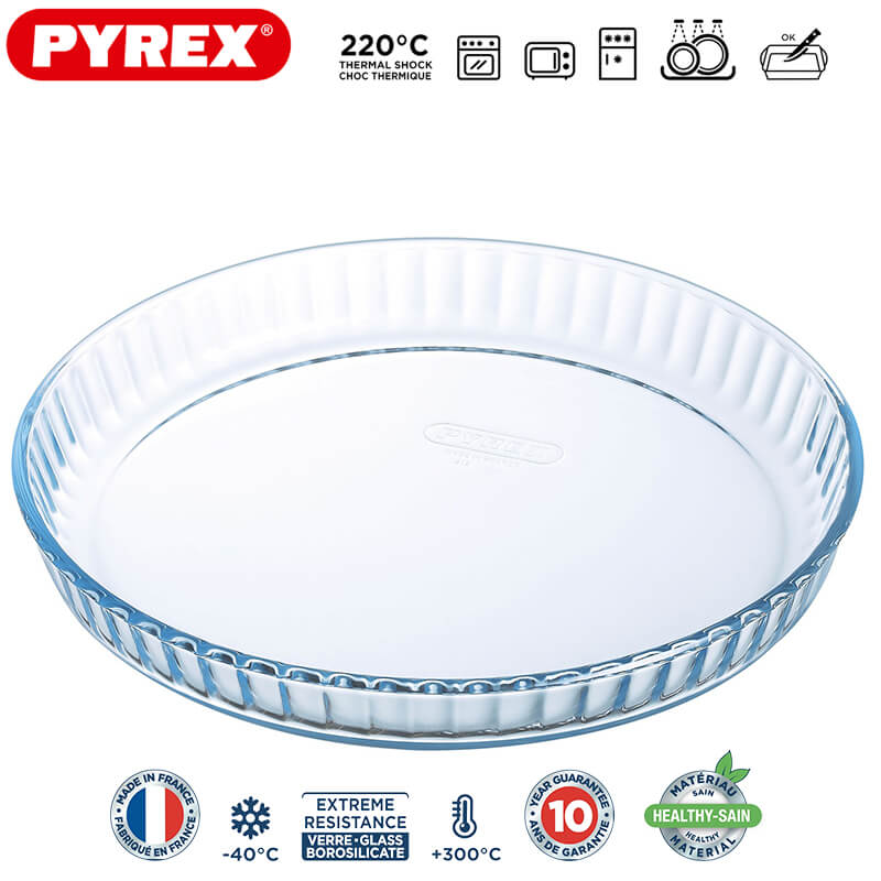 Pyrex Bake And Enjoy Tortiera Rotonda In Vetro Borosilicato