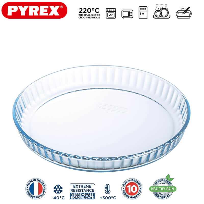 Pyrex Bake And Enjoy Tortiera Rotonda In Vetro Borosilicato
