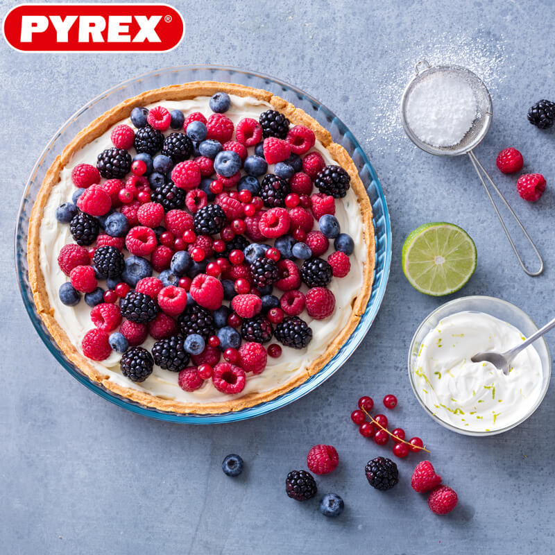 Pyrex Bake And Enjoy Tortiera Rotonda In Vetro Borosilicato