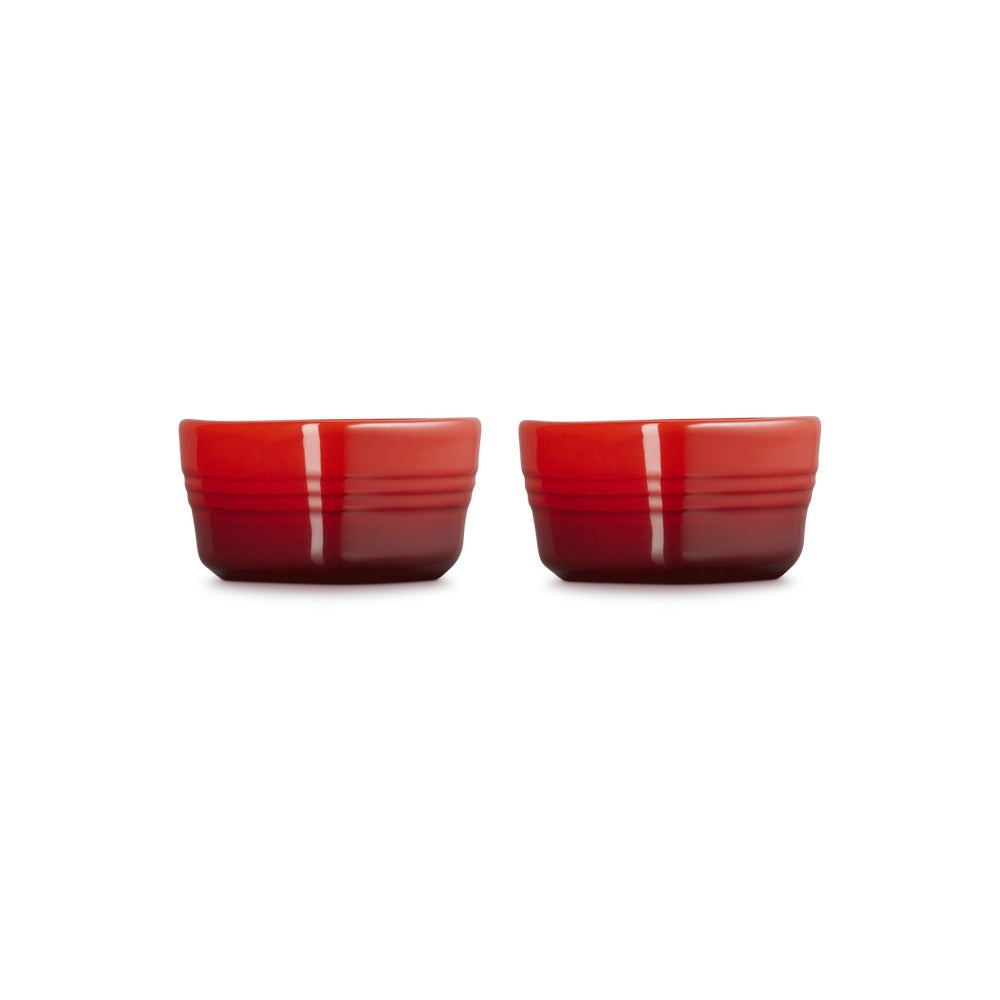 30 cl - Le Creuset Cuore Ramequin In Gres Vetrificato Set 2 Pz