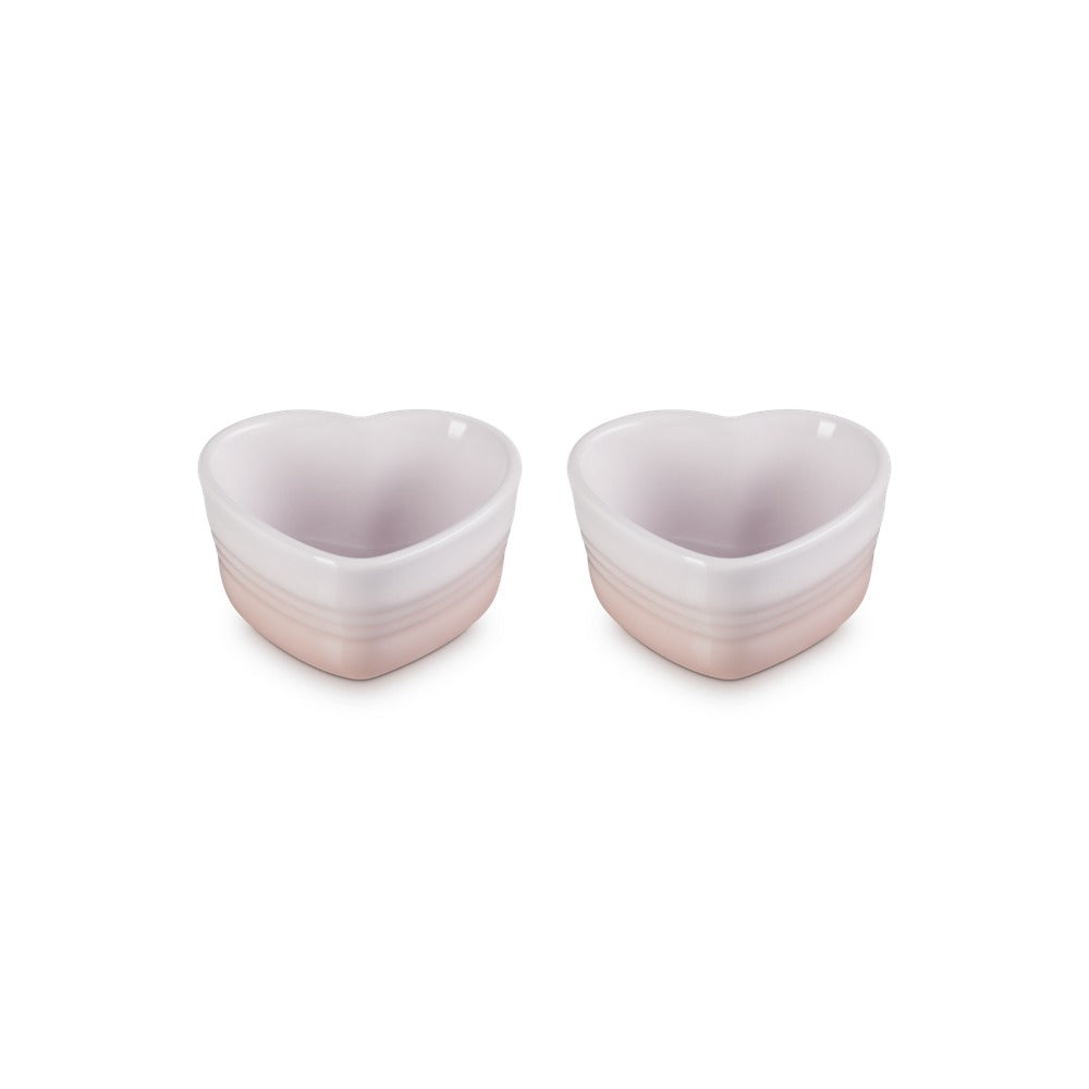 30 cl - Set de 2 Ramequins Cœur en grès