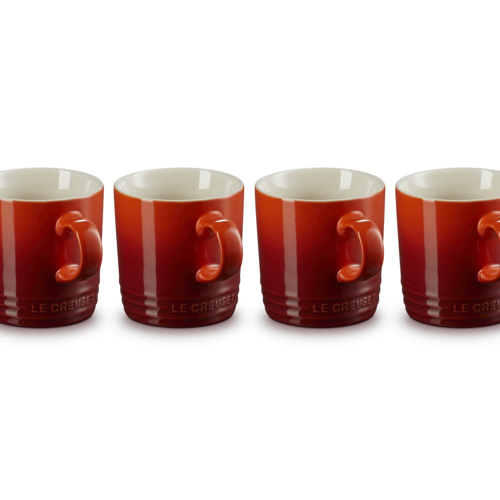 35 cl - Le Creuset London Tazza Mug In Gres Vetrificato Set 4 Pz