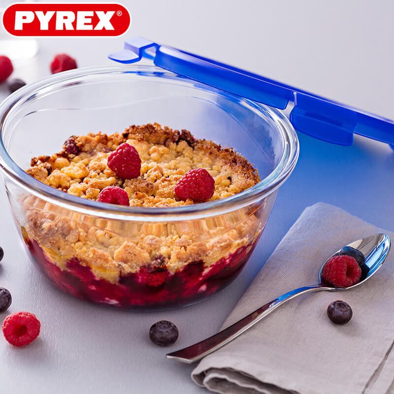 Pyrex Cook And Go Contenitore Per Alimenti Ermetico Rotondo In Vetro Borosilicato