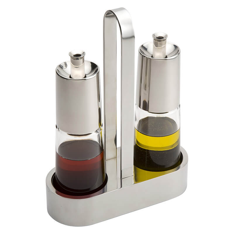 Pintinox Bella Oliera In Acciaio Inox Vetro Set 2 Pz
