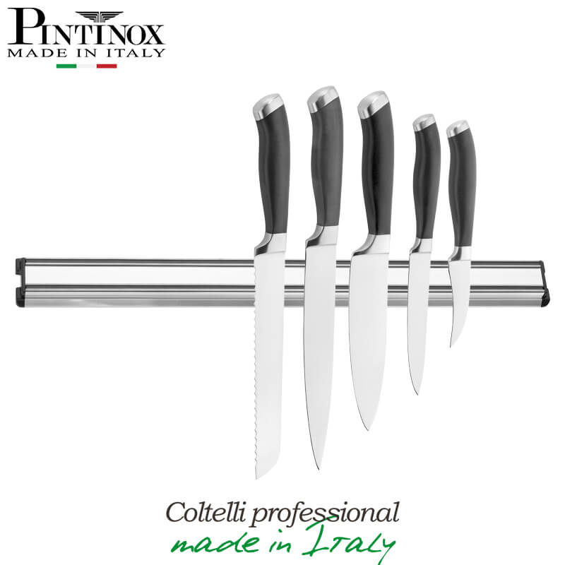 Pintinox Professionali Ceppo Coltello In Acciaio Inox Legno