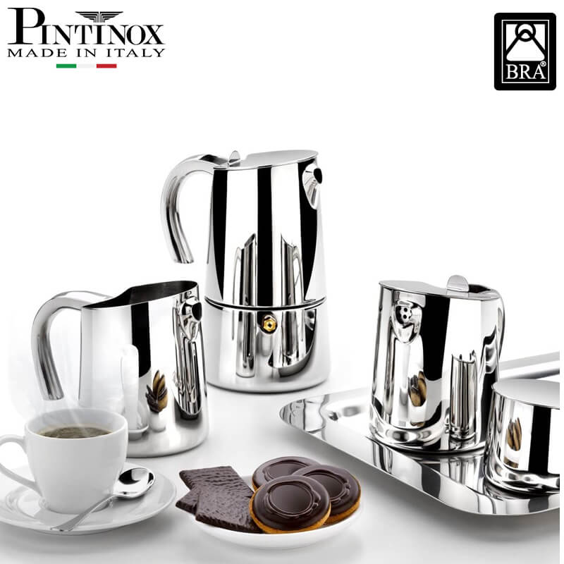 Pintinox Bella Caffettiera Moka In Acciaio Inox