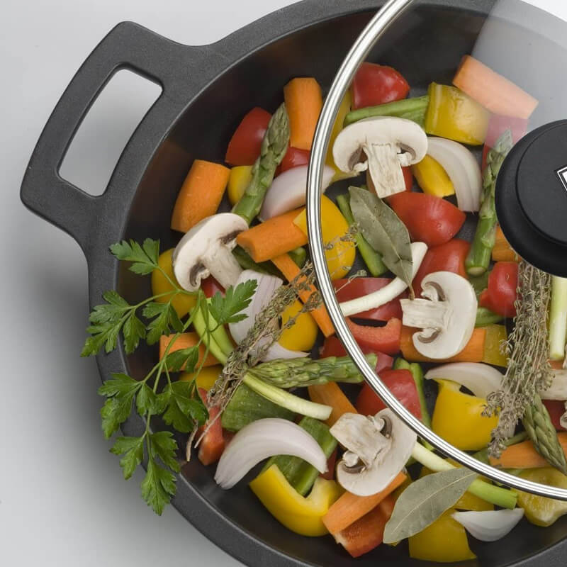 Pintinox Efficient Wok In Alluminio Con Coperchio