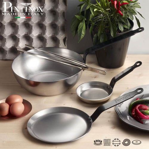 34 Cm Pintinox Excalibur Wok Con Manico In Ferro