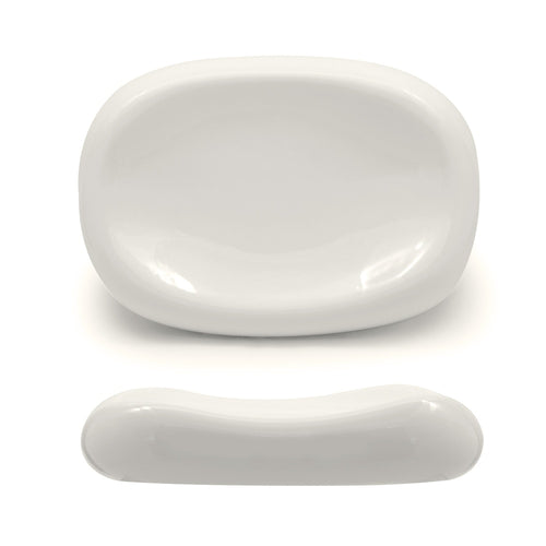 12x9 cm - Selecta Piatto Presentazione Alto Ovale In Porcellana Set 6 Pz