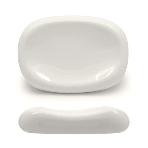 16.6x11.7 cm - Selecta Piatto Presentazione Alto Ovale In Porcellana Set 6 Pz