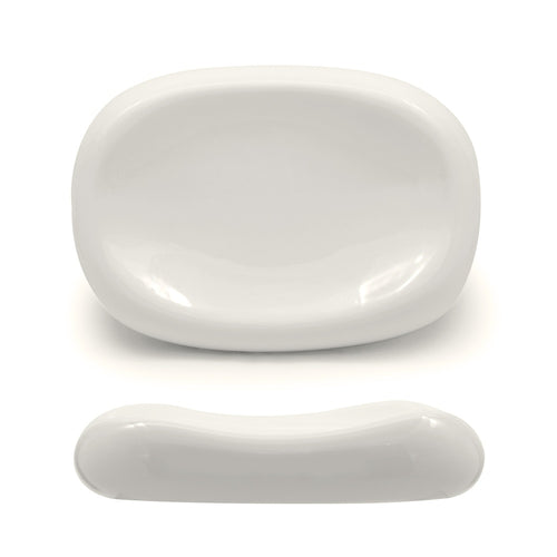 25.4x18.2 cm - Selecta Piatto Presentazione Alto Ovale In Porcellana Set 3 Pz