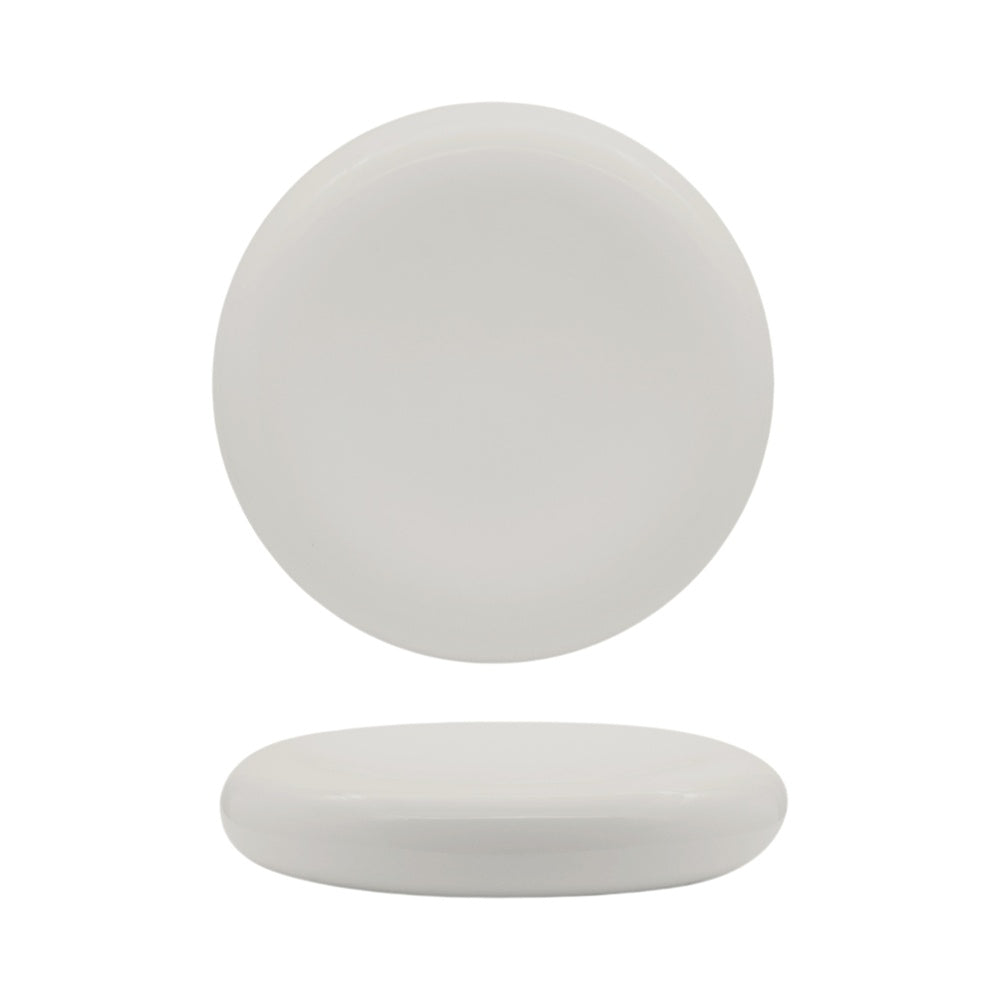 23 cm - Selecta Piatto Presentazione Alto Rotondo In Porcellana Set 2 Pz