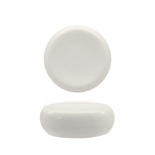 7.6 cm - Selecta Piatto Presentazione Alto Rotondo In Porcellana Set 12 Pz