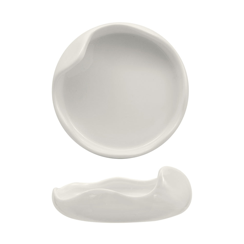 12 cm - Selecta Organico Piatto Presentazione In Porcellana Set 6 Pz