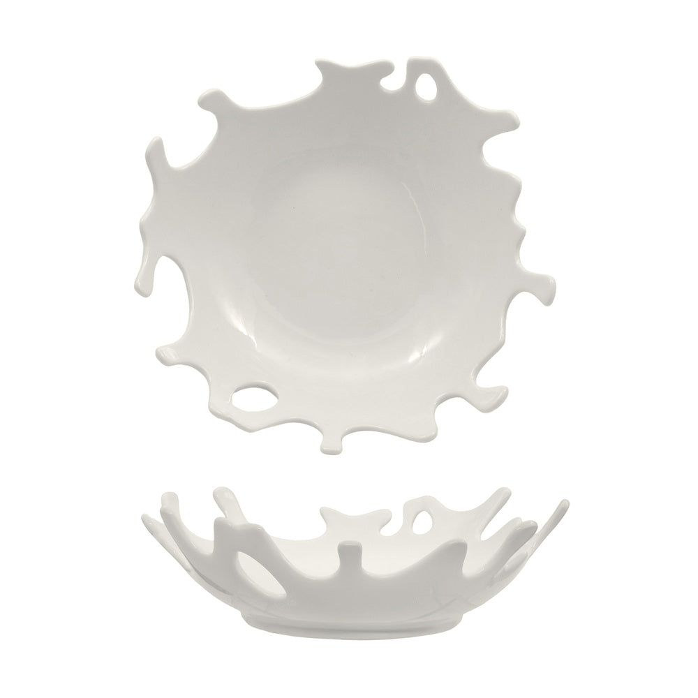 24 cm - Selecta Splash Coppa Fonda In Porcellana Set 3 Pz