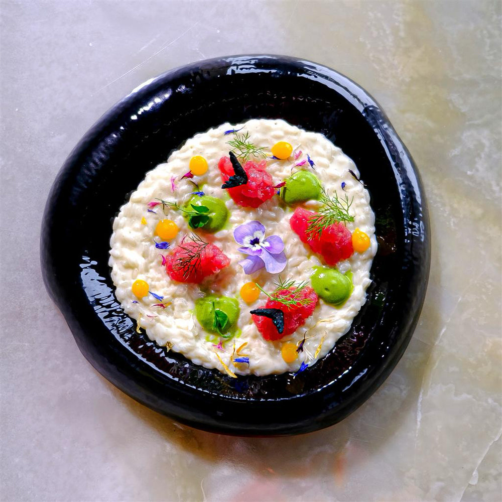 26.5x26 cm - Volcan Piatto Presentazione In Porcellana Set 3 Pz